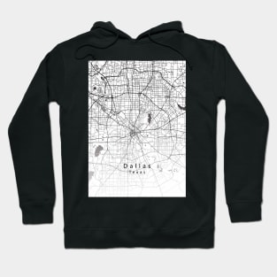 Dallas Texas City Map Hoodie